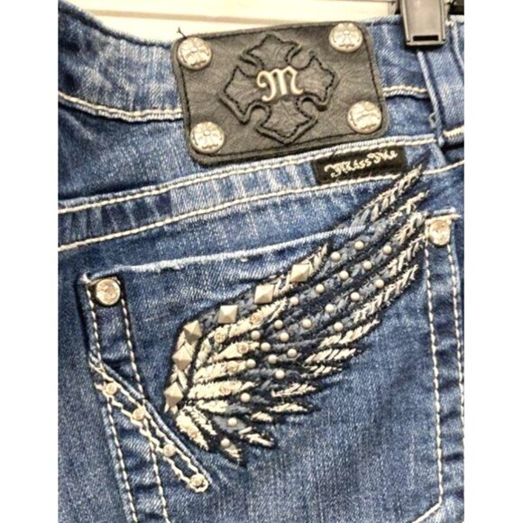 Miss Me Womens Mid-Rise Straight Leg Denim Jeans Size 31 - Picture 4 of 6